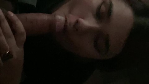 Mexican girl fucking hard, cute face blowjob, latina