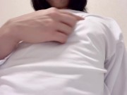 Preview 5 of 【個人撮影】 ちっぱい素人 絶頂 透けてるシャツの上から乳首オナニーしちゃいました Japanese Hentai Ogasm Masturbation See through Small Tits