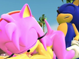 Sonic F Folla El Coño Apretado y Mojado De Amy y Le Da un Creampie (ADR / ASMR) Animación: Dradicon