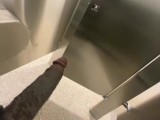 Womens Restroom By the Door Jerking Off (Hella Risky)