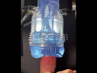Japanese Guy's dick visible through the fleshlight. Creampie into Fleshlight TURBO CORE.