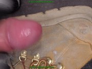 Preview 3 of 2 cumshots on dirty timberland work shoes