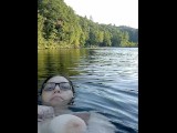 Taking my tits out at the river