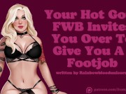 Preview 1 of Your Hot Goth FWB Invites You Over To Give You A Footjob ❘ Audio Roleplay