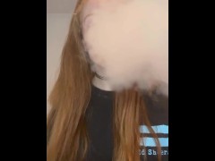 Bratty teen smoking