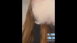 Bratty teen smoking