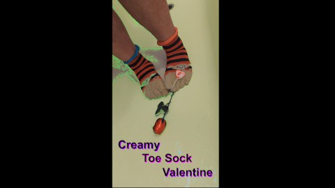 Creamy Toe Sock Valentine