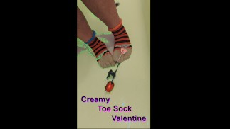 Chaussette crémeuse pour valentine