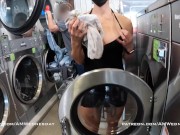 Preview 6 of Wearing a tiny black dress to the laundromat and flashing my tits and pussy.