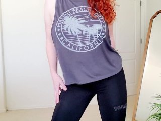 redhead, fitness instructor, hd porn, joi countdown