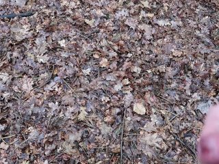 Teen boy can't resist masturbating in the forest