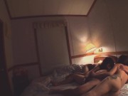 Preview 5 of Brunette Asian girl is fed loads of cum by a chubby guy in a threesome