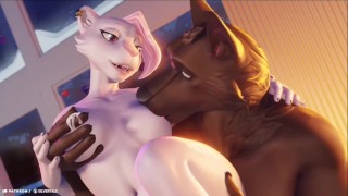 Hot Yiff getting her breasts milked and sucked - 3D furry animation