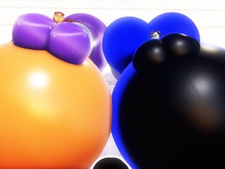 starfire and raven, kink, breast expansion, fetish