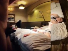 【ラブホでハメ撮り】会社の部下にメイドコスプレ！熟女フェラ / デブM女の巨尻に中出し【 中年 / 中出し/ 不倫妻】 3/16