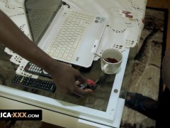 Hot sex with a busty stripper