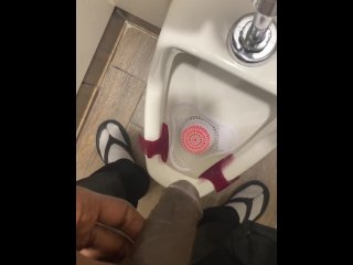 extreme pissing, solo male, vertical video, pissing in public