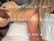 Preview 4 of HHF THREESOME - Young Blonde gets her ass fucked by 2 black guys