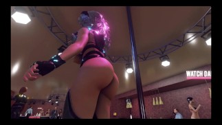 ARIA Genesis [ Хентай Игра ПорноPlay ] Ep.2 танец топлесс в киберпанк-стриптиз-клубе