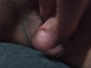 Preview 2 of Finger masturbate beautiful clitoris and huge labia ftm