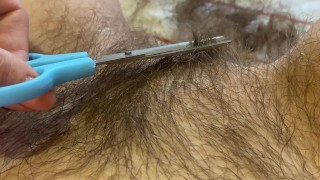 CLOSEUP OF MY SUPER LONG PUSSY HAIR TRIMMING