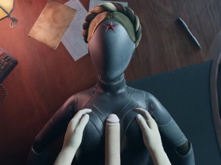 Atomic Heart No Hands White guy tits fuck Robot Girl Big Boobs Cum on the face Titjob Animation