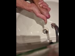 Quick wank in the sink