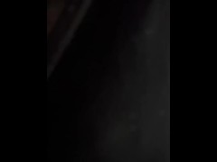 STAIN BLACK PANTY CUM