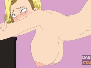 uncensored hentai, blonde, android 18, androide numero 18