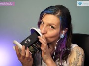 Preview 1 of SFW ASMR Ear Eating Slow Deep Licking - PASTEL ROSIE Tingles Wet Sounds - Sexy Youtube Tongue Fetish