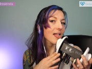 Preview 4 of SFW ASMR Ear Eating Slow Deep Licking - PASTEL ROSIE Tingles Wet Sounds - Sexy Youtube Tongue Fetish