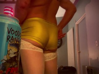 Sneak preview cock rub