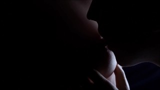 SHE GOT AN ORGASM FROM MY TONGUE // Nipple sucking // Massage and tit play