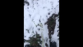 Fazendo xixi na Snow
