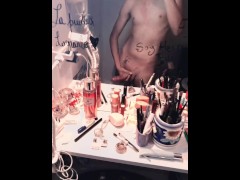 Naughty boy masturbates in his stepsister's bathroom 🍆🥵