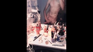 Naughty boy masturbates in his stepsister's bathroom 🍆🥵
