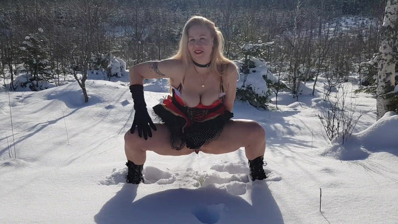 Little Red Riding Hood Hopping out to Pee in the Snow when Filming Porn in  the Finnish Forest - Pornhub.com