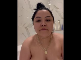 latina tits, playing with pussy, vertical video, tattooed women