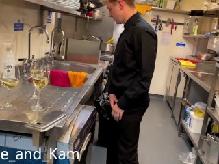 Head chef fucks boy in restaurant kitchen