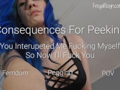 Censored Preview: Consequences for peeking: Femdom