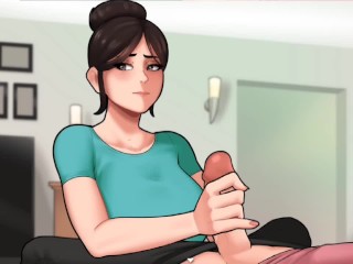 House Chores Cap 2 - my Big Tits Stepmom gives me a Handjob