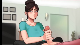 House Chores Cap 2 - My Big Tits Stepmom Gives Me a Handjob