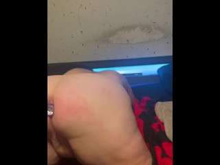 first time, amateur, vertical video, spanking
