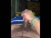 Preview 2 of Jerking off while parents are downstairs