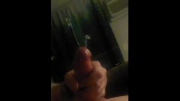 Massive cock keeps gushing cum everywhere. Just won't stop cumming.