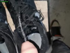 Pissing in Nike Backboard shoes