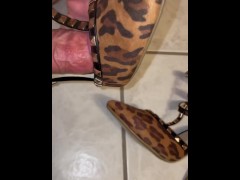 Girlfriend Leopard Heels Cummed