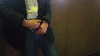 Extremely Sultry Guy Masturbates In The City Center
