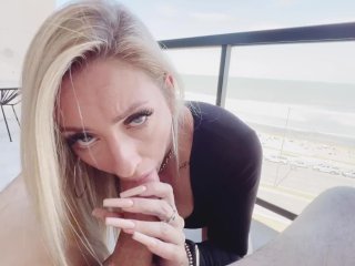 Fuck Against the Window and Blowjob_with Sea_View - Jessica Fox