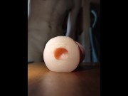 Preview 6 of Teen Twink Fucks a toy and Cums while Moaning- ASMR - Close Up